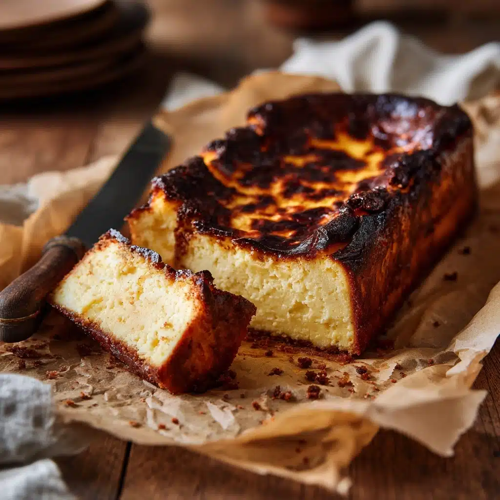Burnt Basque Cheesecake in a Loaf Pan Recipe - Recipe Image