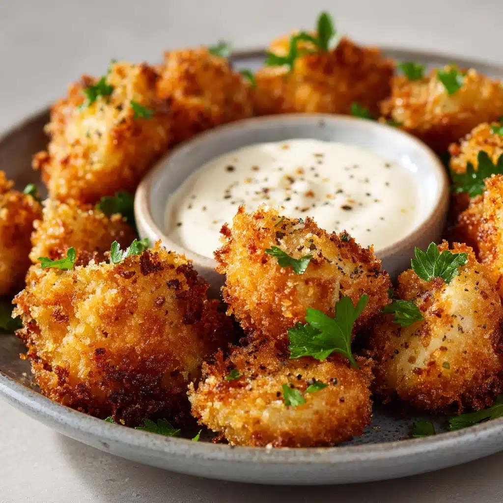 Crispy Fried Mushrooms with Cool Ranch Dip