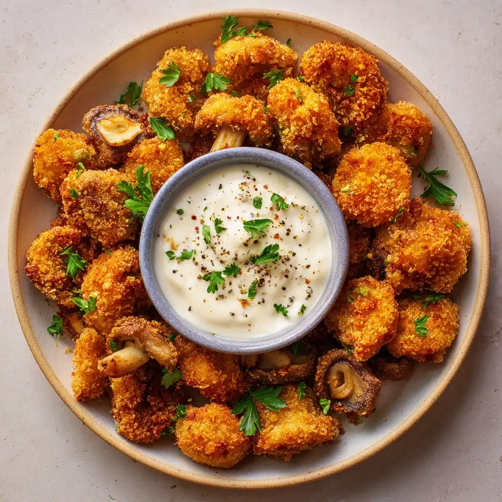 Crispy Fried Mushrooms with Cool Ranch Dip - Recipe Image