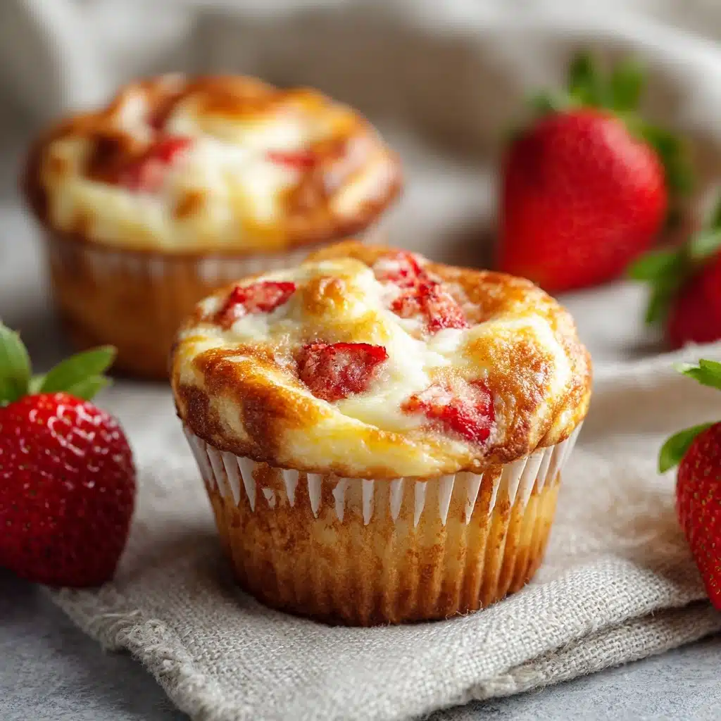 creamy muffins bursting with strawberry Recipe - Recipe Image