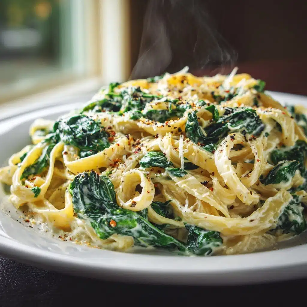 Creamy Spinach Parmesan Pasta Recipe - Recipe Image