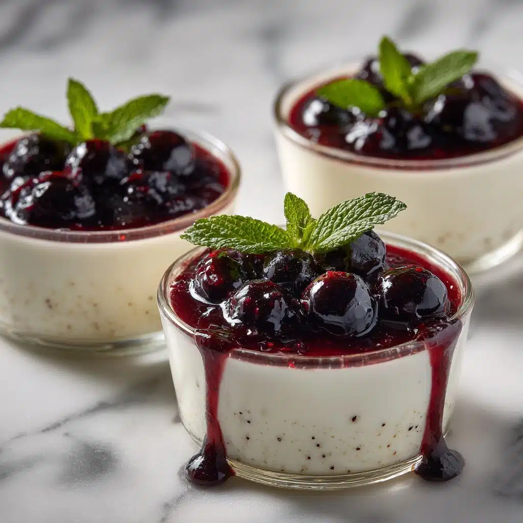 Vanilla Bean Panna Cotta with Berry Compote Recipe - Recipe Image
