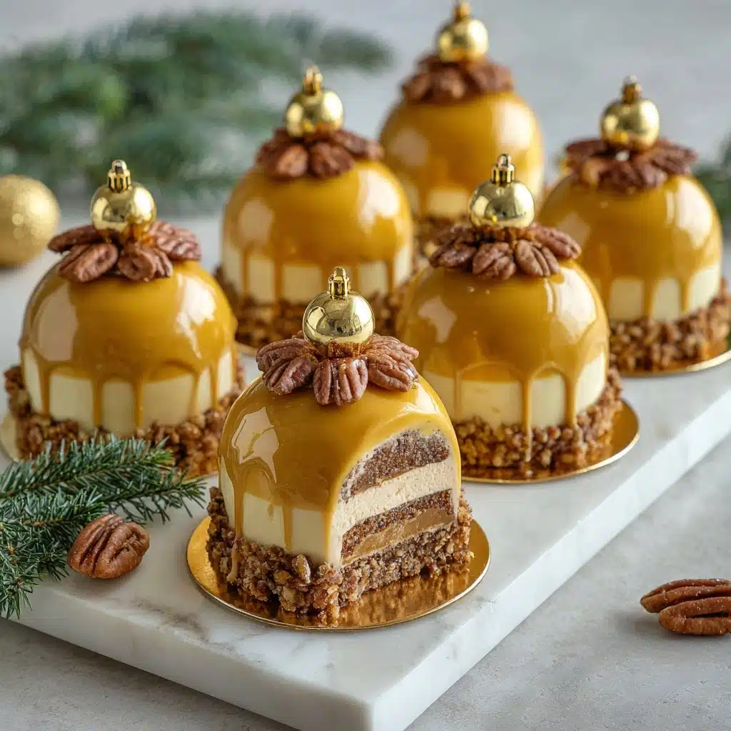 Mirror Glaze Christmas Ornament Cakes Recipe - Recipe Image