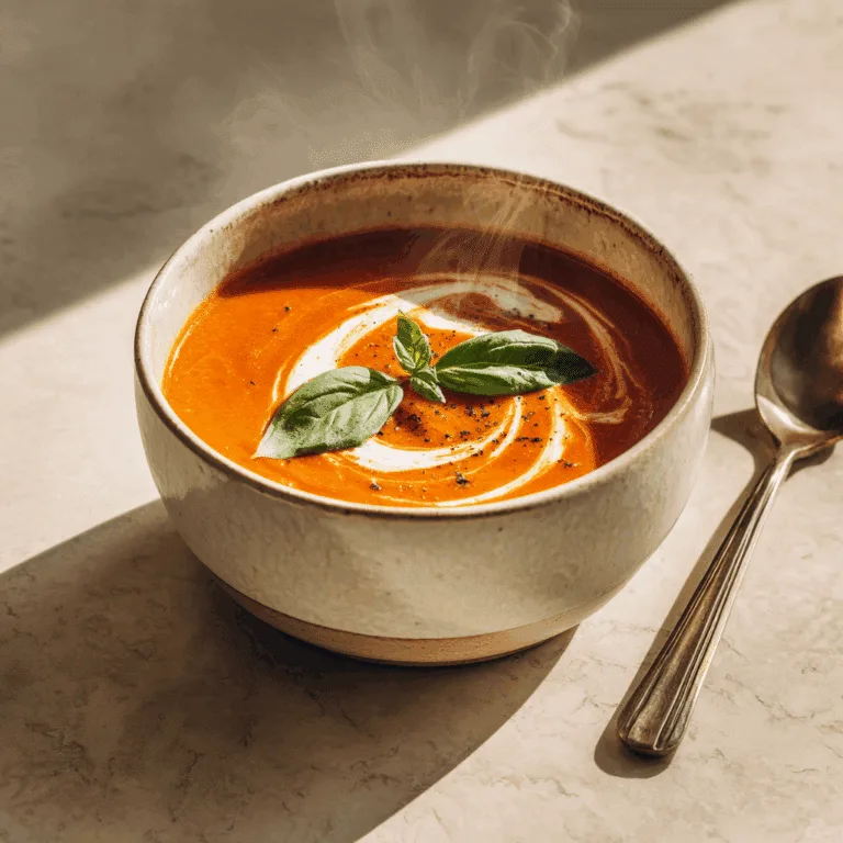 Creamy Vegan Tomato Basil Soup Recipe