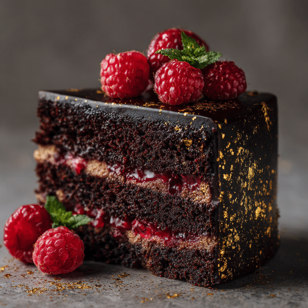 Black Raspberry Truffle Cake Recipe - Recipe Image