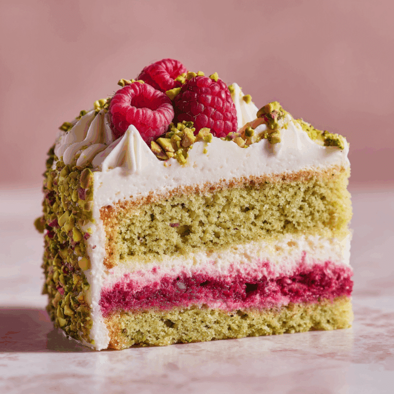 Pistachio Raspberry Cake Recipe