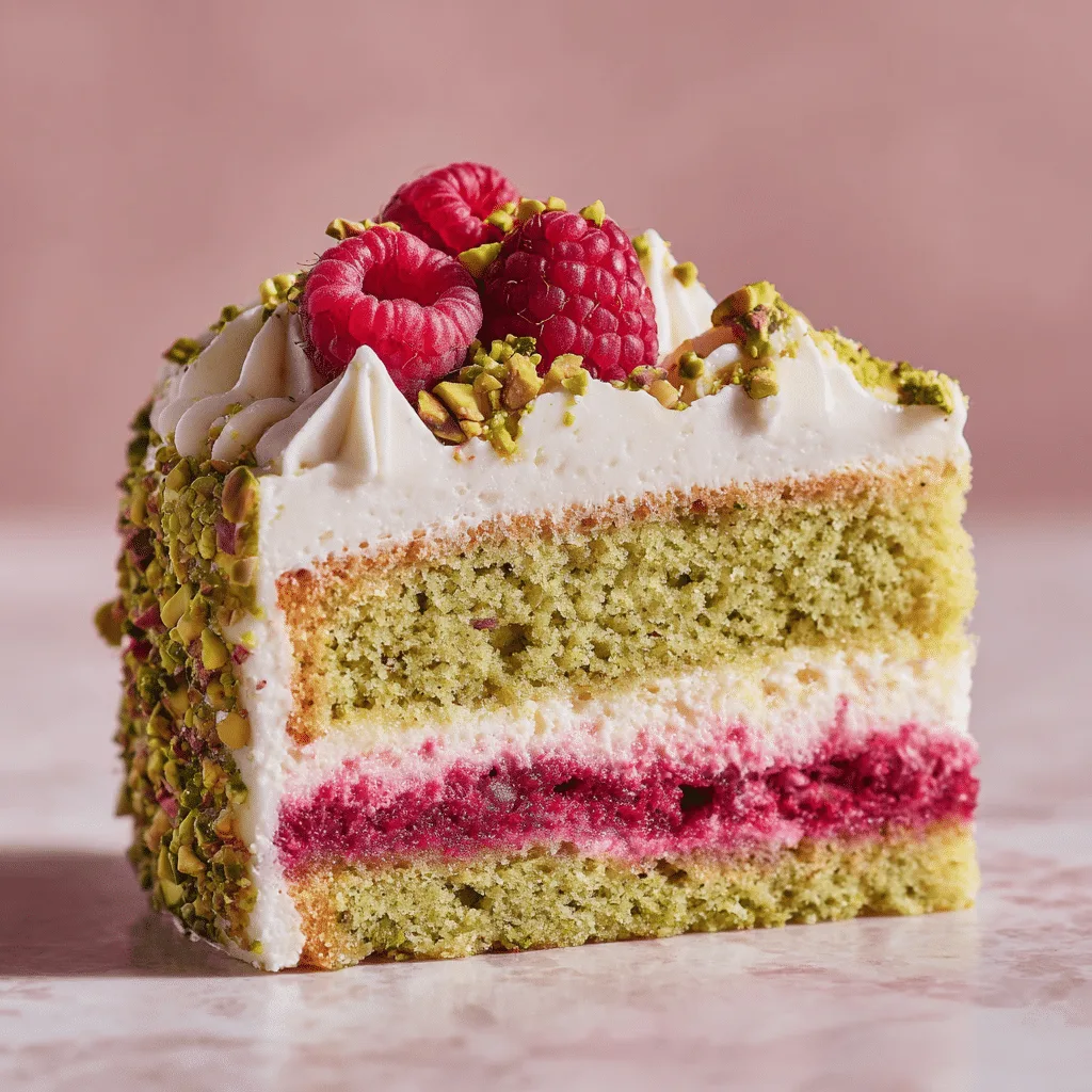 Pistachio Raspberry Cake Recipe