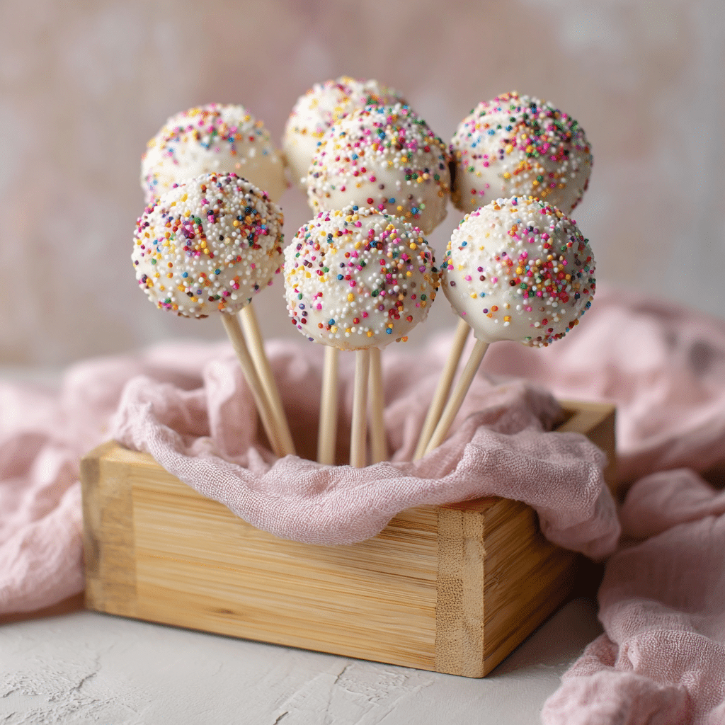 Vegan Funfetti Cake Pops (Healthy Edition) Recipe - Recipe Image