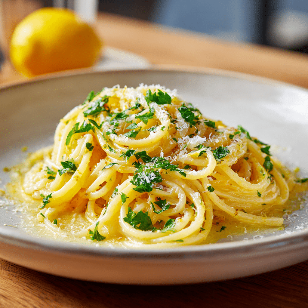 Lemon Garlic Pasta Recipe - Recipe Image