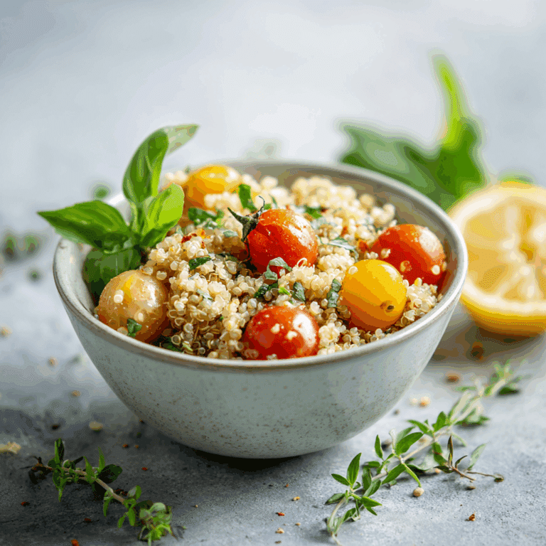 Lemon Basil Quinoa Salad Recipe