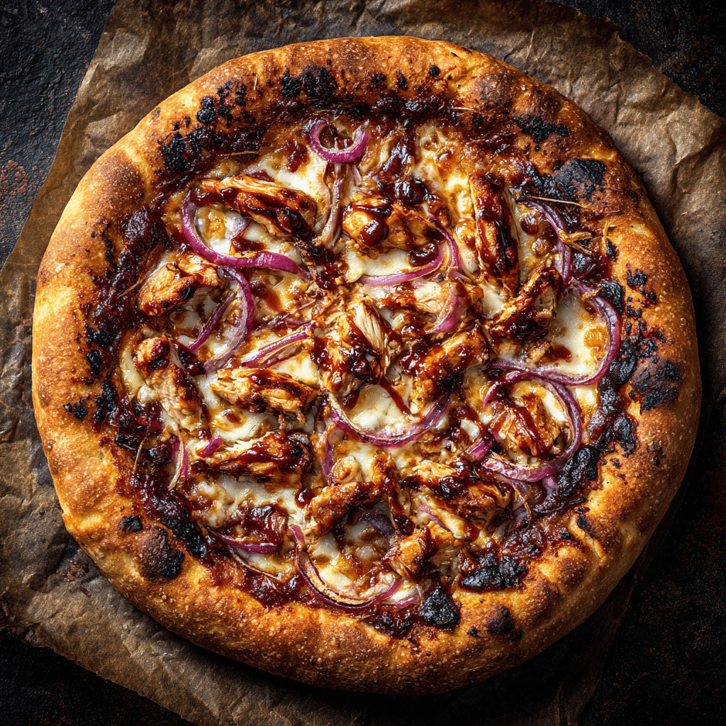 Spicy Chicken BBQ Pizza Recipe - Recipe Image