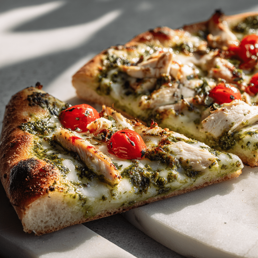 Pesto Chicken Pizza Recipe - Recipe Image