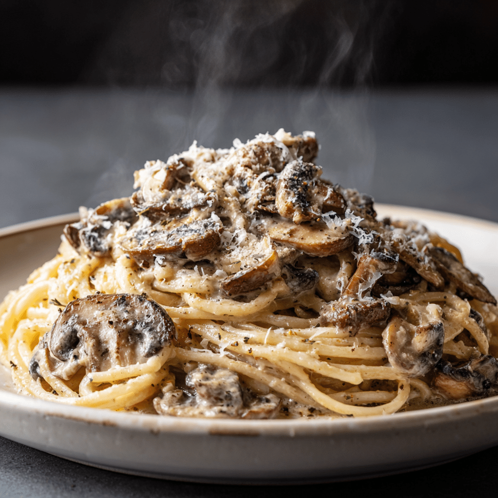One-Pot Creamy Mushroom Pasta Recipe - Recipe Image