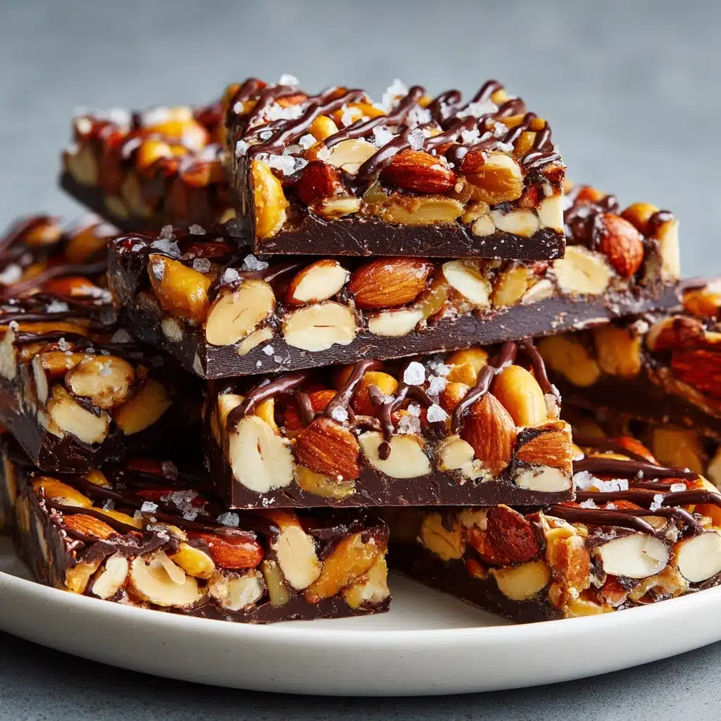 Dark Chocolate and Sea Salt Nut Bars Recipe - Recipe Image