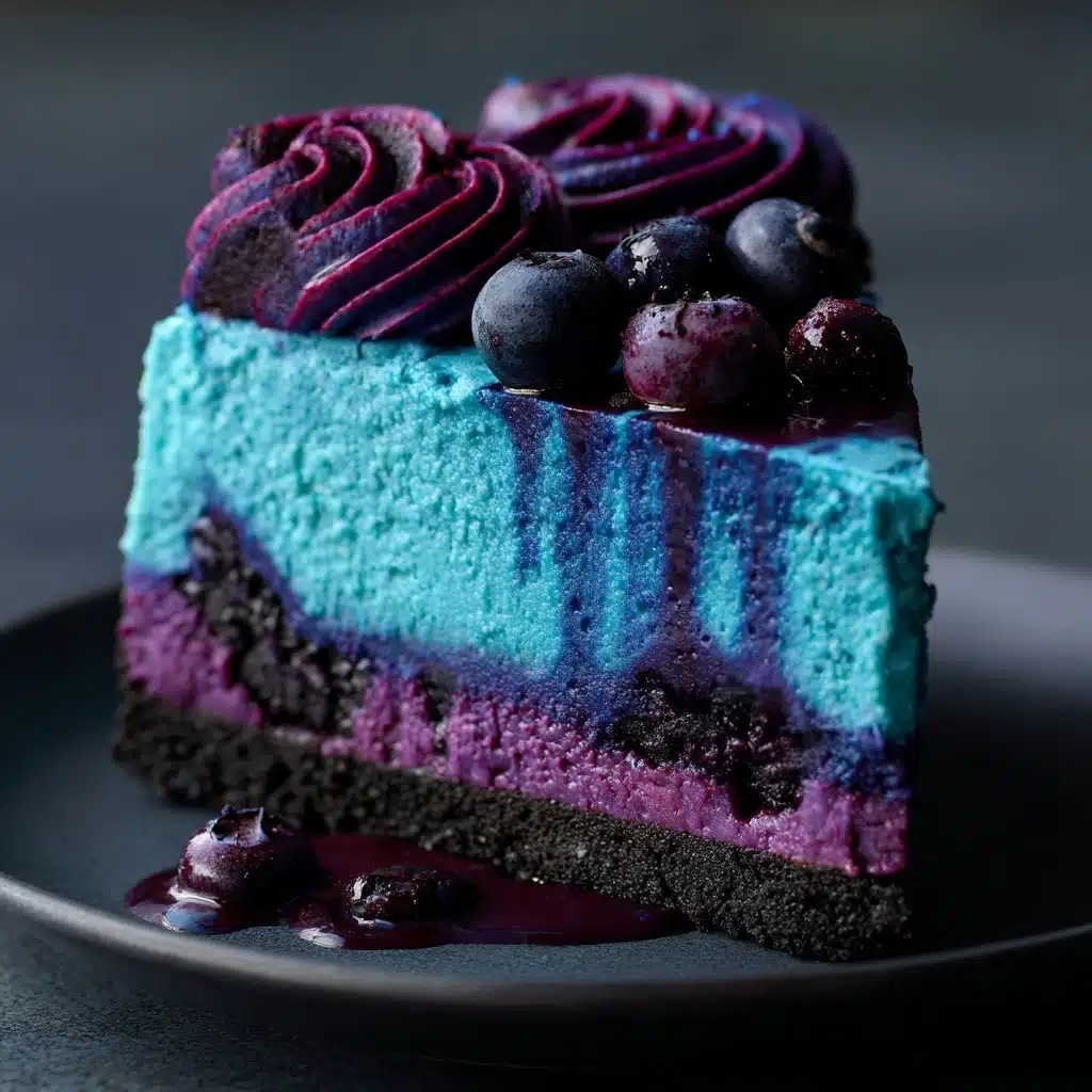 Ravenclaw Midnight Blueberry  Cheesecake - Recipe Image