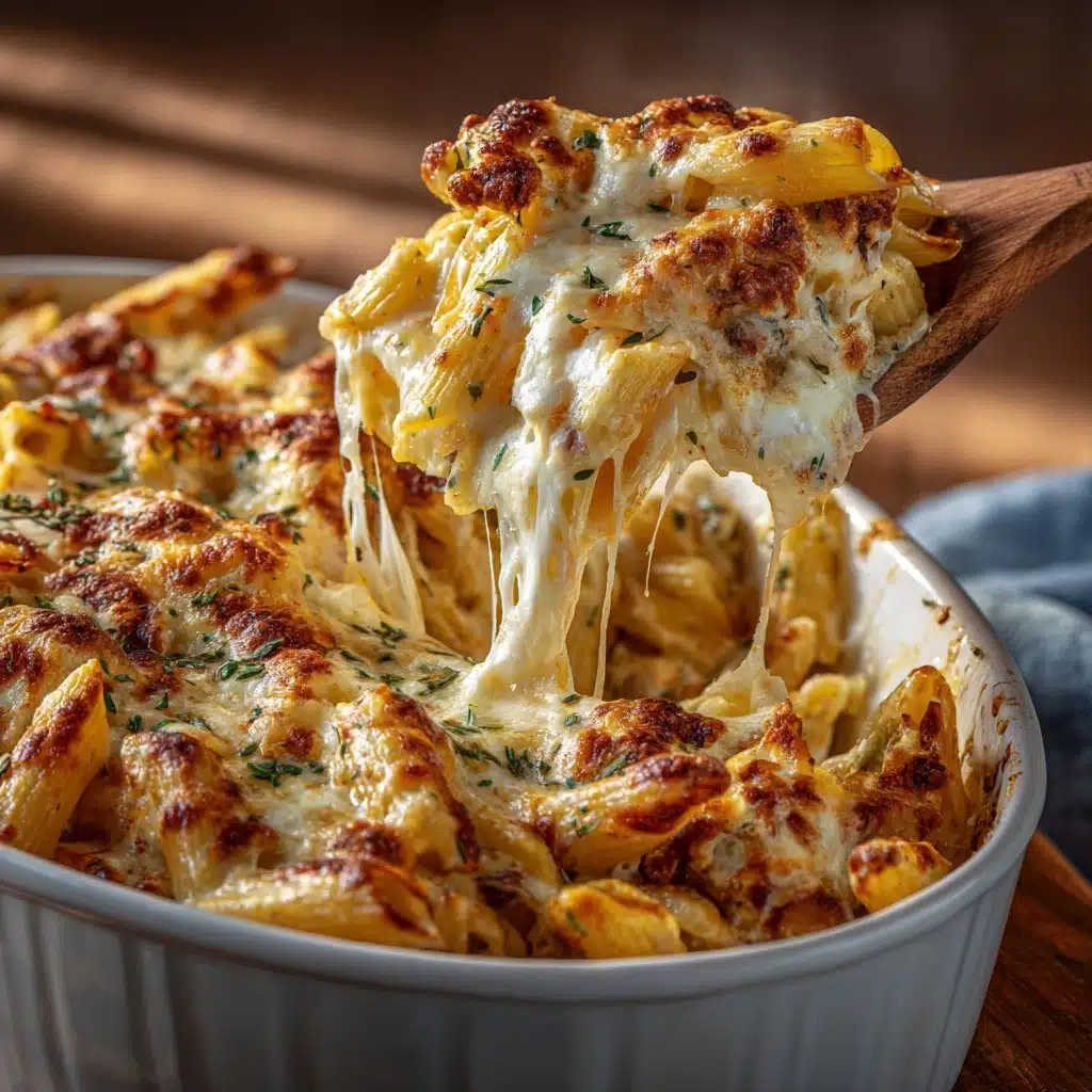 Chicken Alfredo Penne Bake Recipe