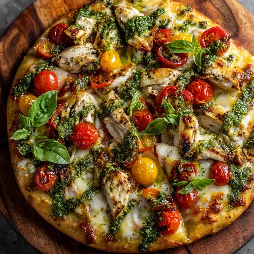 Pesto Chicken Pizza Recipe - Recipe Image