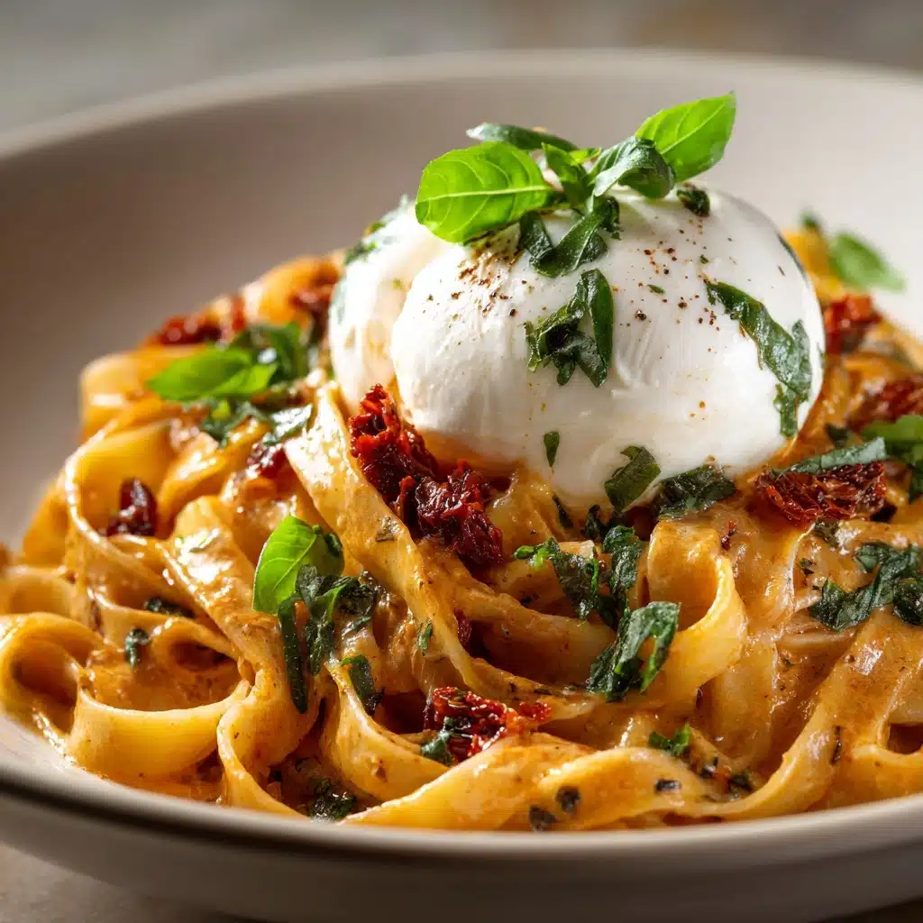 Sun-Dried Tomato Pasta with Burrata Recipe
