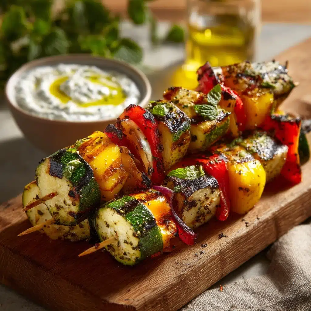 Vegetable Kebab with Yogurt Dip Recipe - Recipe Image