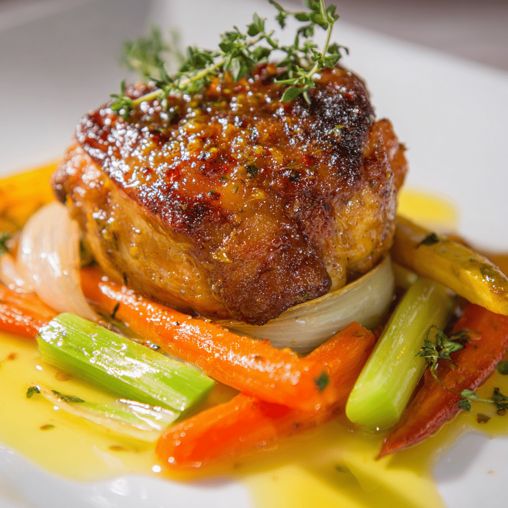 Maple Mustard Roasted Turkey Thighs - Recipe Image