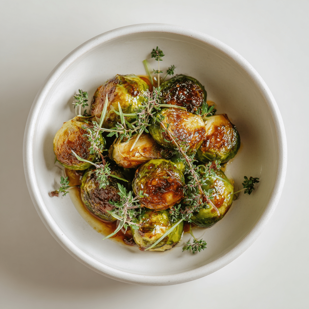Maple Dijon Roasted Brussels Sprouts Recipe - Recipe Image