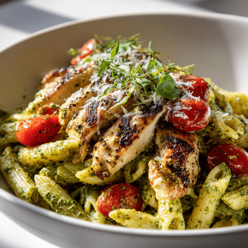 Pesto Chicken Pasta Recipe - Recipe Image