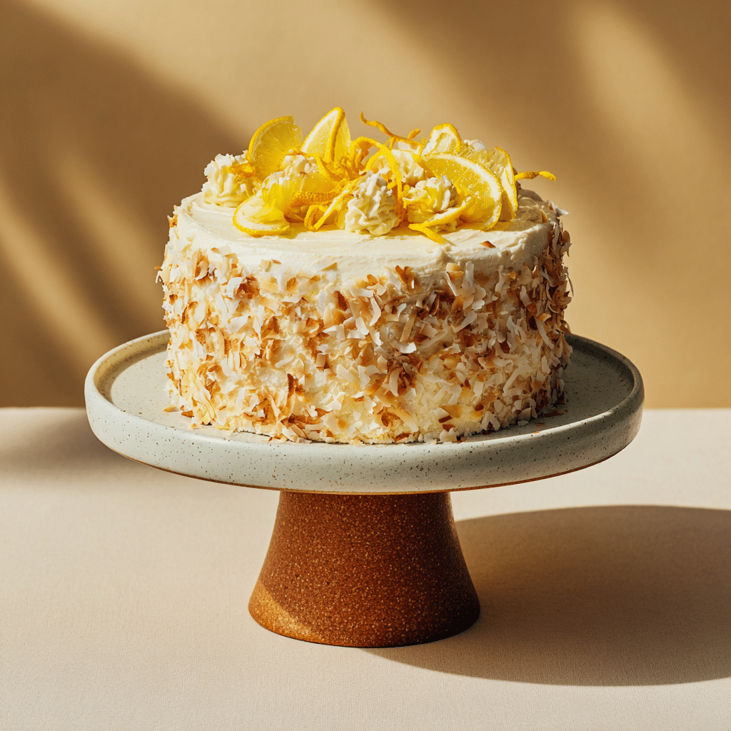 Vegan Lemon Coconut Cake Recipe
