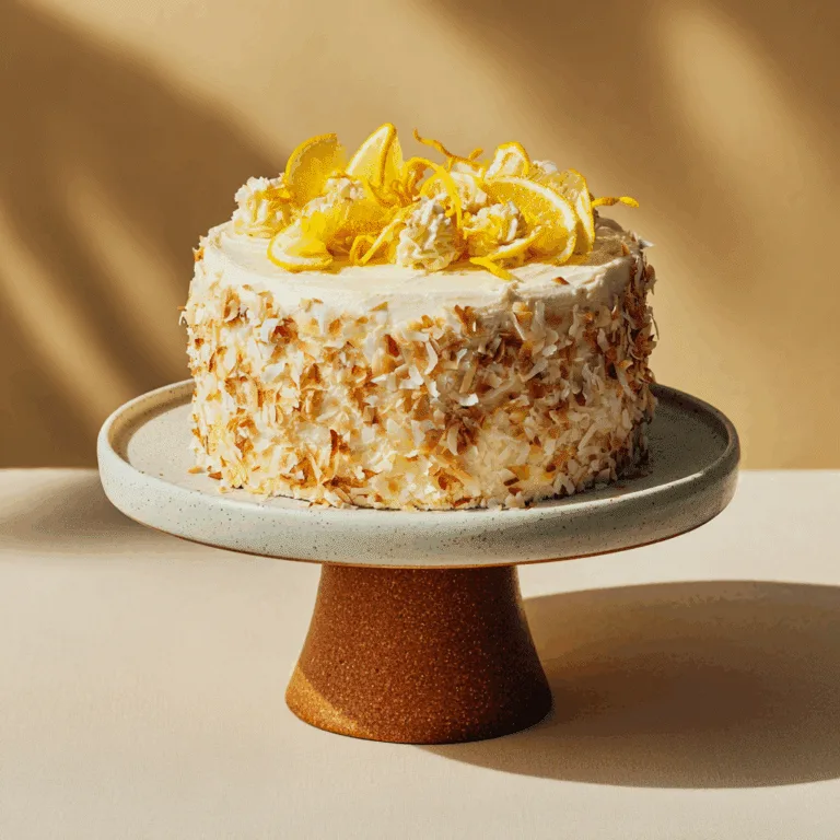 Vegan Lemon Coconut Cake Recipe