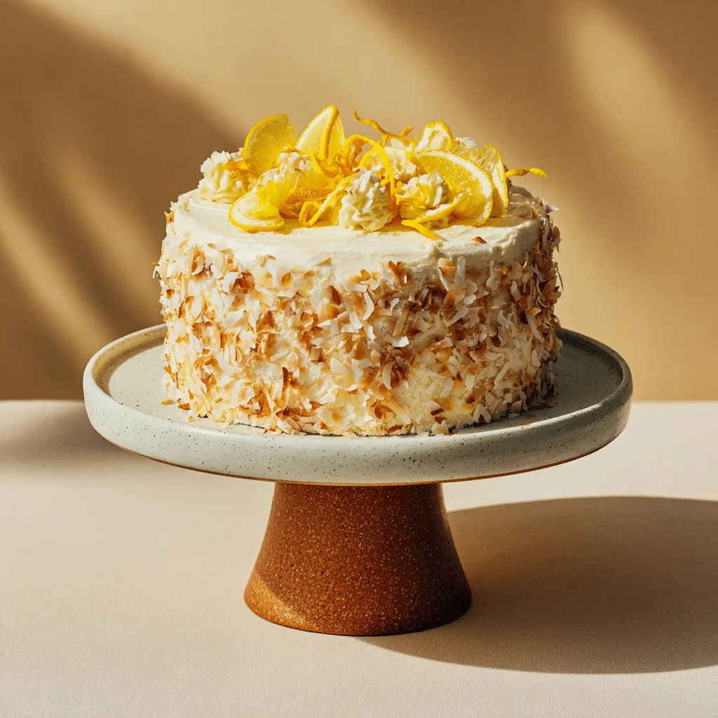 Vegan Lemon Coconut Cake Recipe