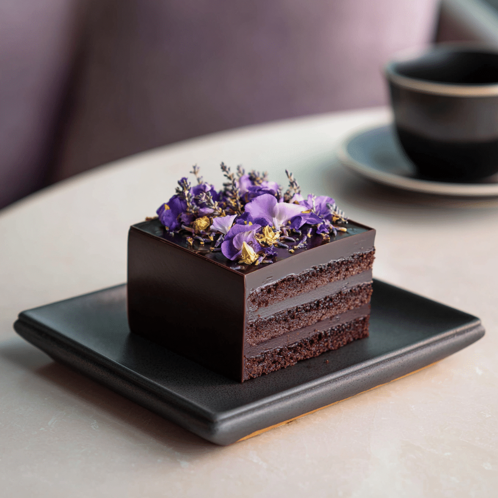 Midnight Lavender Chocolate Cake Recipe - Recipe Image