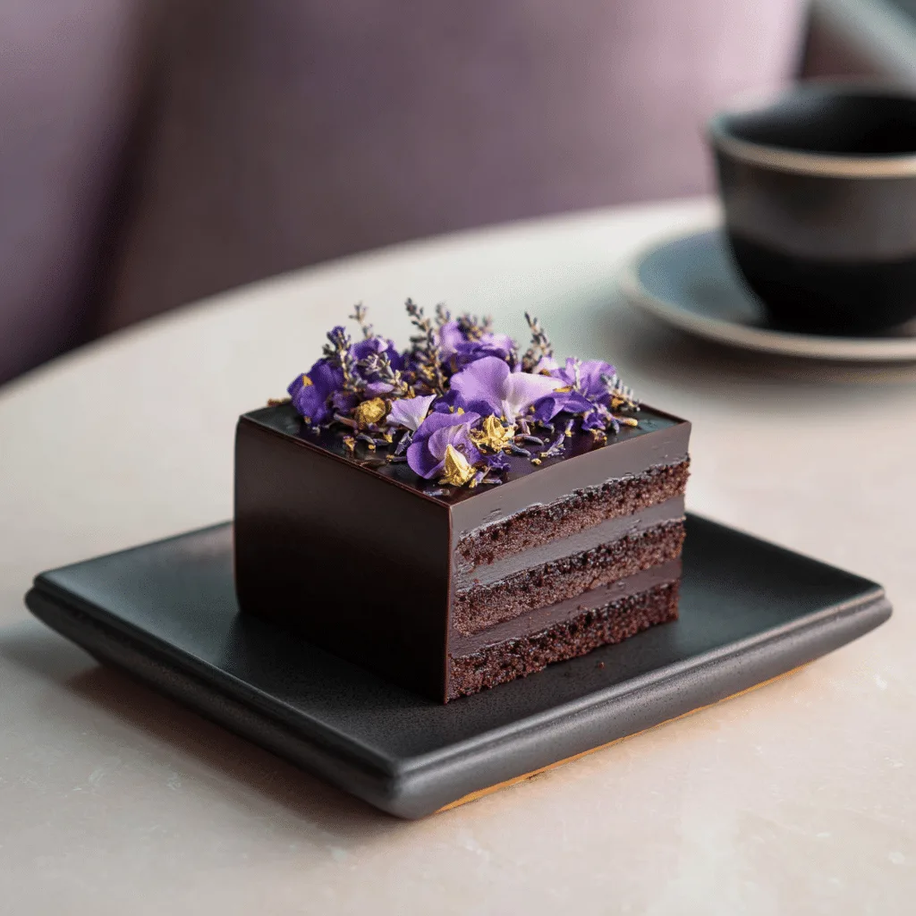 Midnight Lavender Chocolate Cake Recipe - Recipe Image
