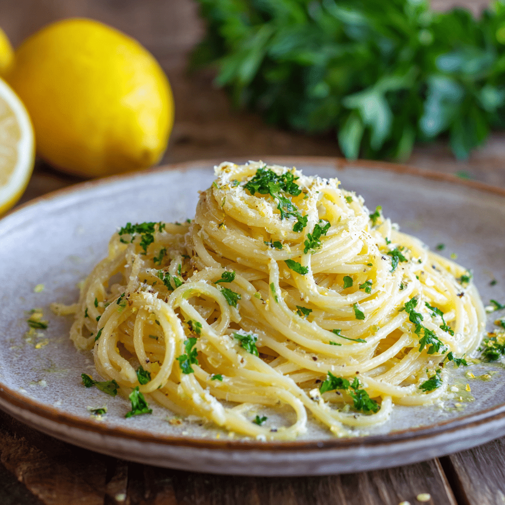 Lemon Garlic Pasta Recipe - Recipe Image