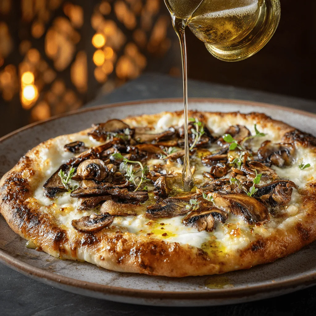 Creamy Mushroom Truffle Pizza Recipe - Recipe Image