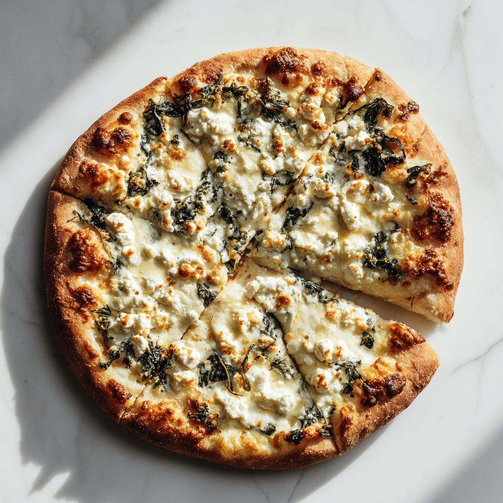Spinach & Feta Pizza Recipe - Recipe Image