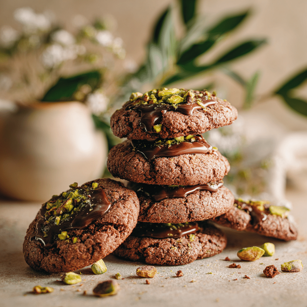 Dubai Chocolate Cookies with Pistachio Filling
 - Recipe Image