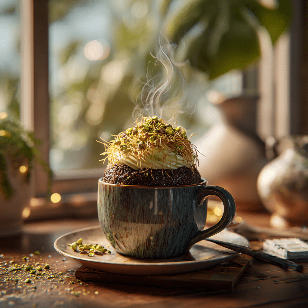 Dubai Chocolate Mug Cake - Recipe Image