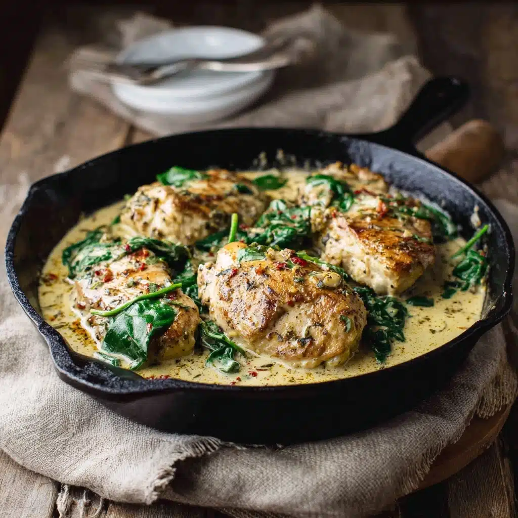Creamy Tuscan Chicken with Spinach & Sun-Dried Tomatoes Recipe