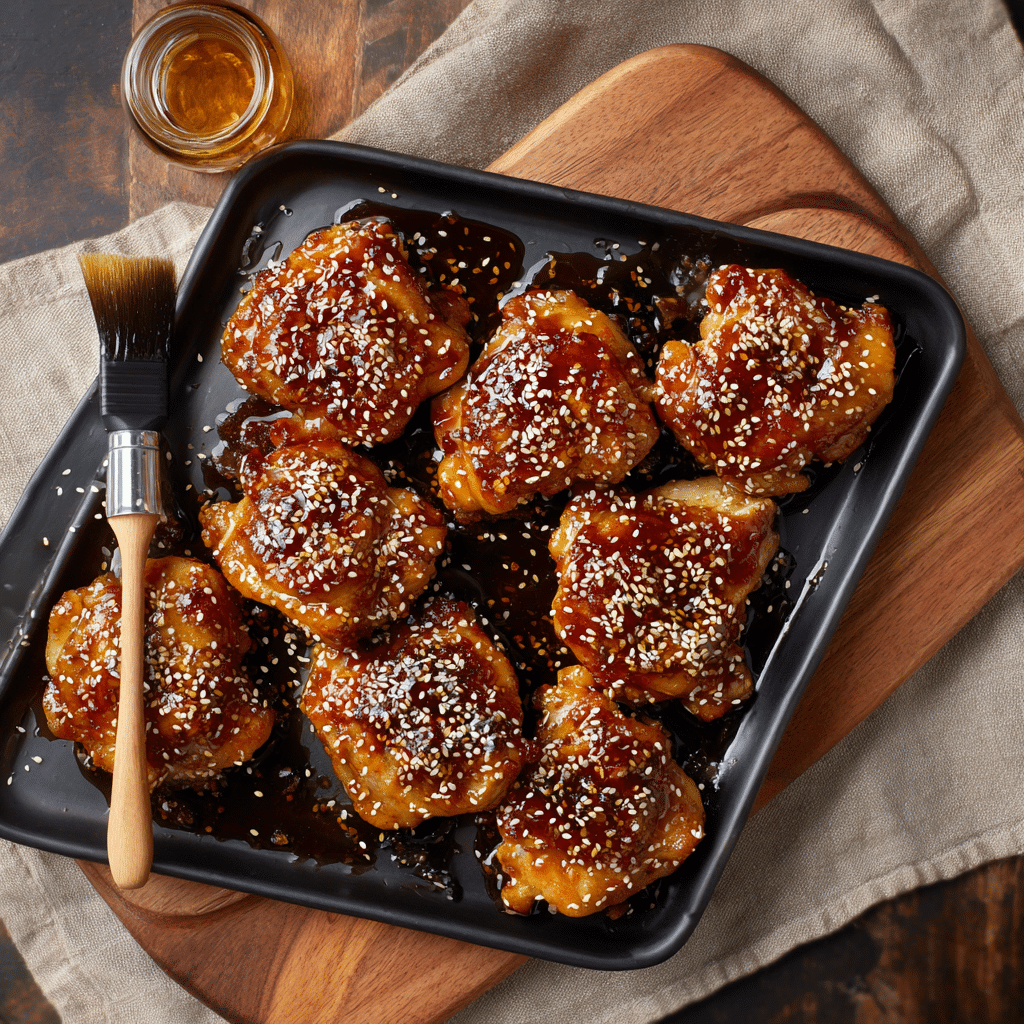 Honey Garlic Glazed Chicken Thighs Recipe - Recipe Image
