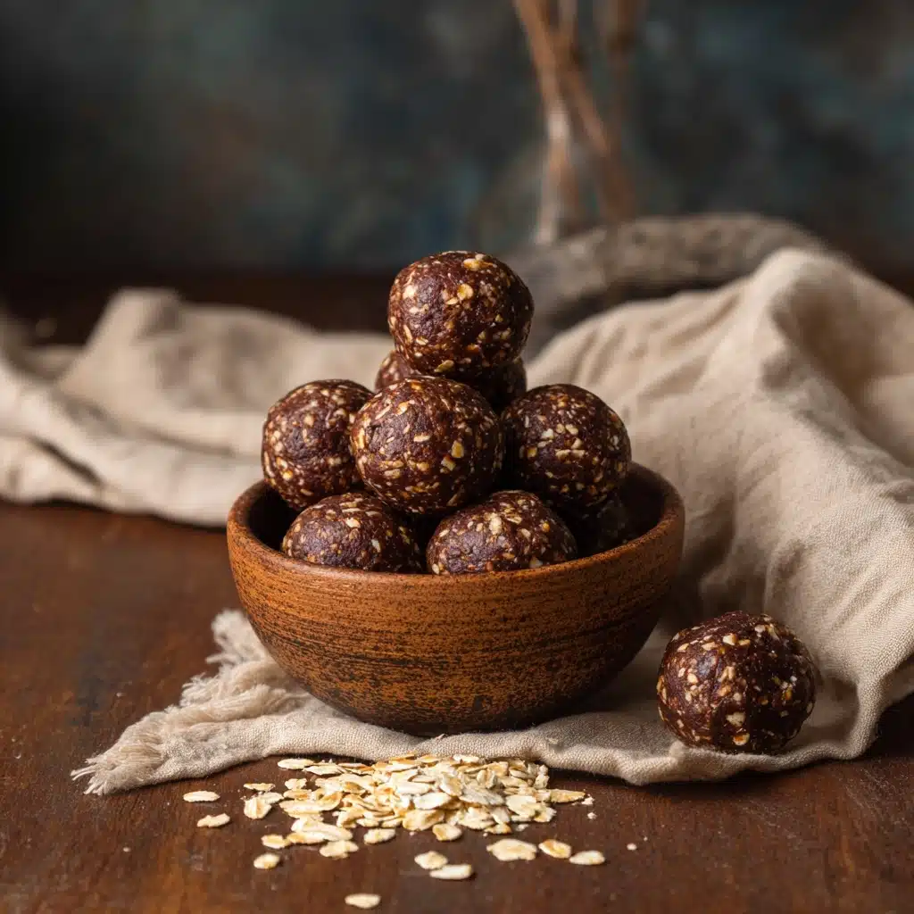 No-Bake Chocolate Oat Energy Bites Recipe - Recipe Image