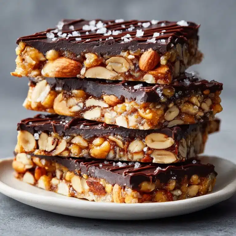 Dark Chocolate and Sea Salt Nut Bars Recipe
