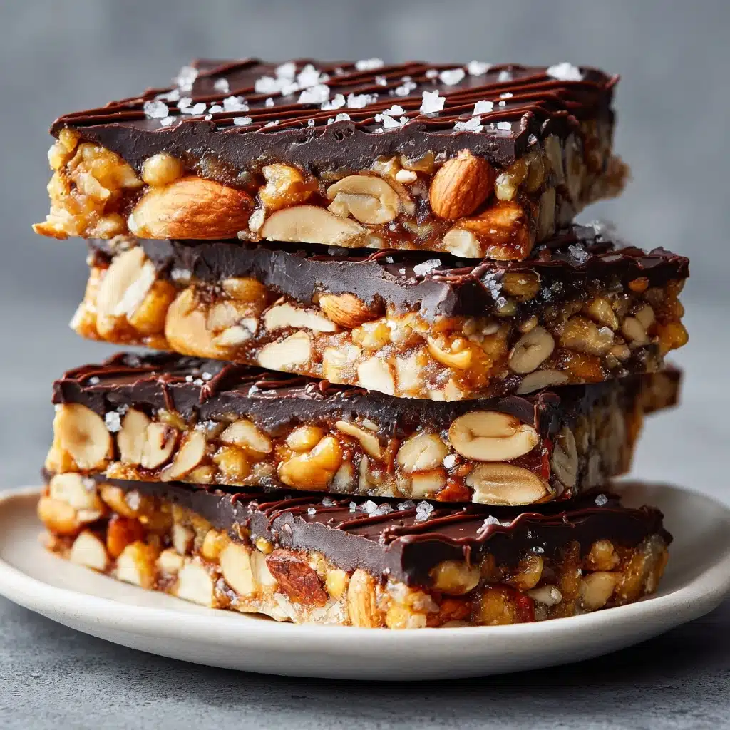 Dark Chocolate and Sea Salt Nut Bars Recipe