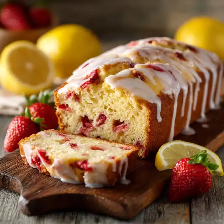 Strawberry Lemon Loaf Cake Recipe