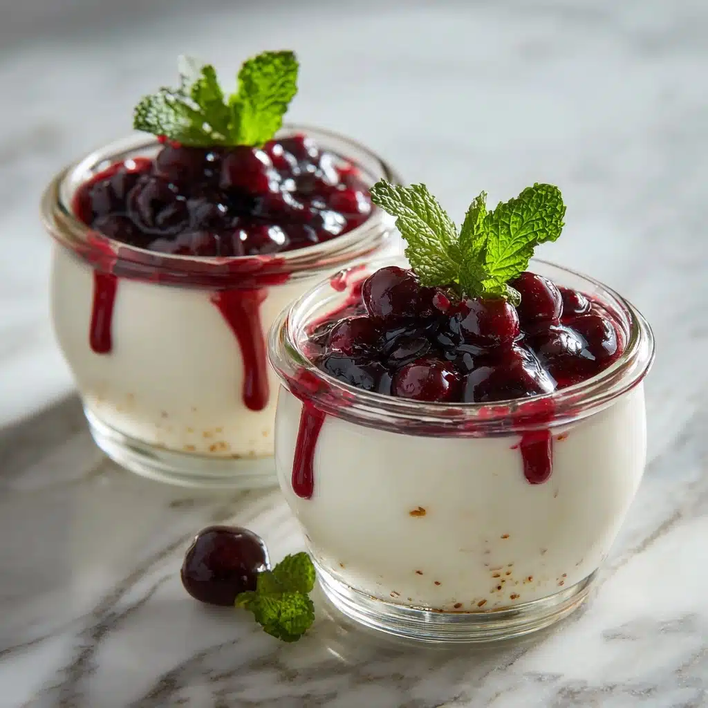 Vanilla Bean Panna Cotta with Berry Compote Recipe - Recipe Image