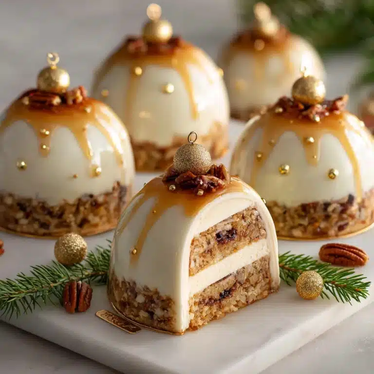 Mirror Glaze Christmas Ornament Cakes Recipe