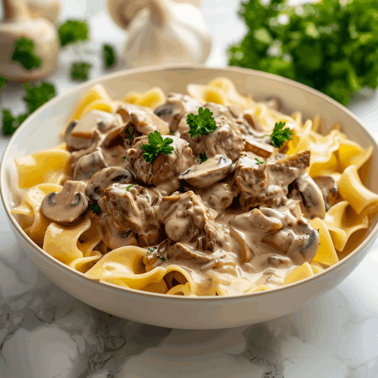 One Pot Beef Stroganoff Recipe