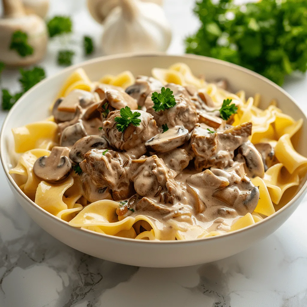 One Pot Beef Stroganoff Recipe