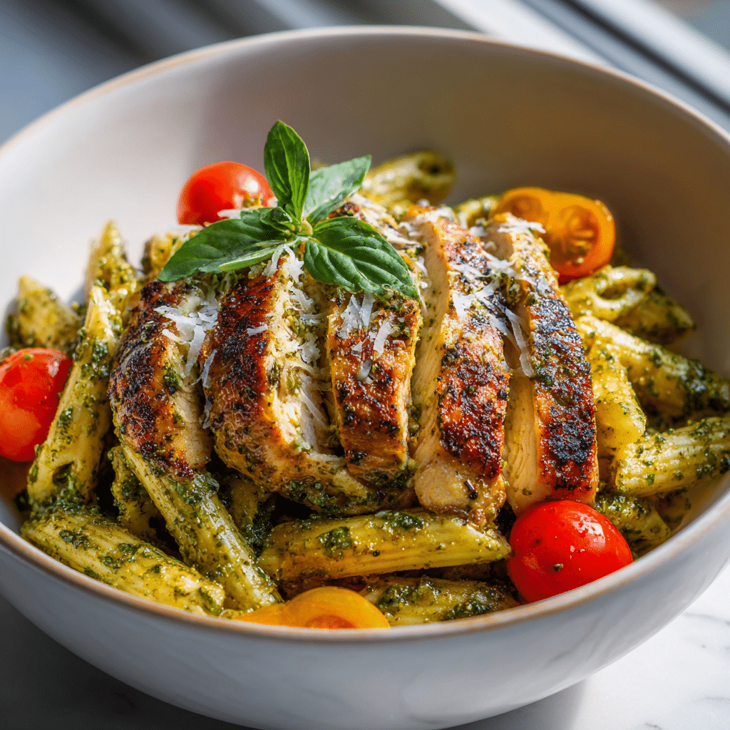 Pesto Chicken Pasta Recipe - Recipe Image