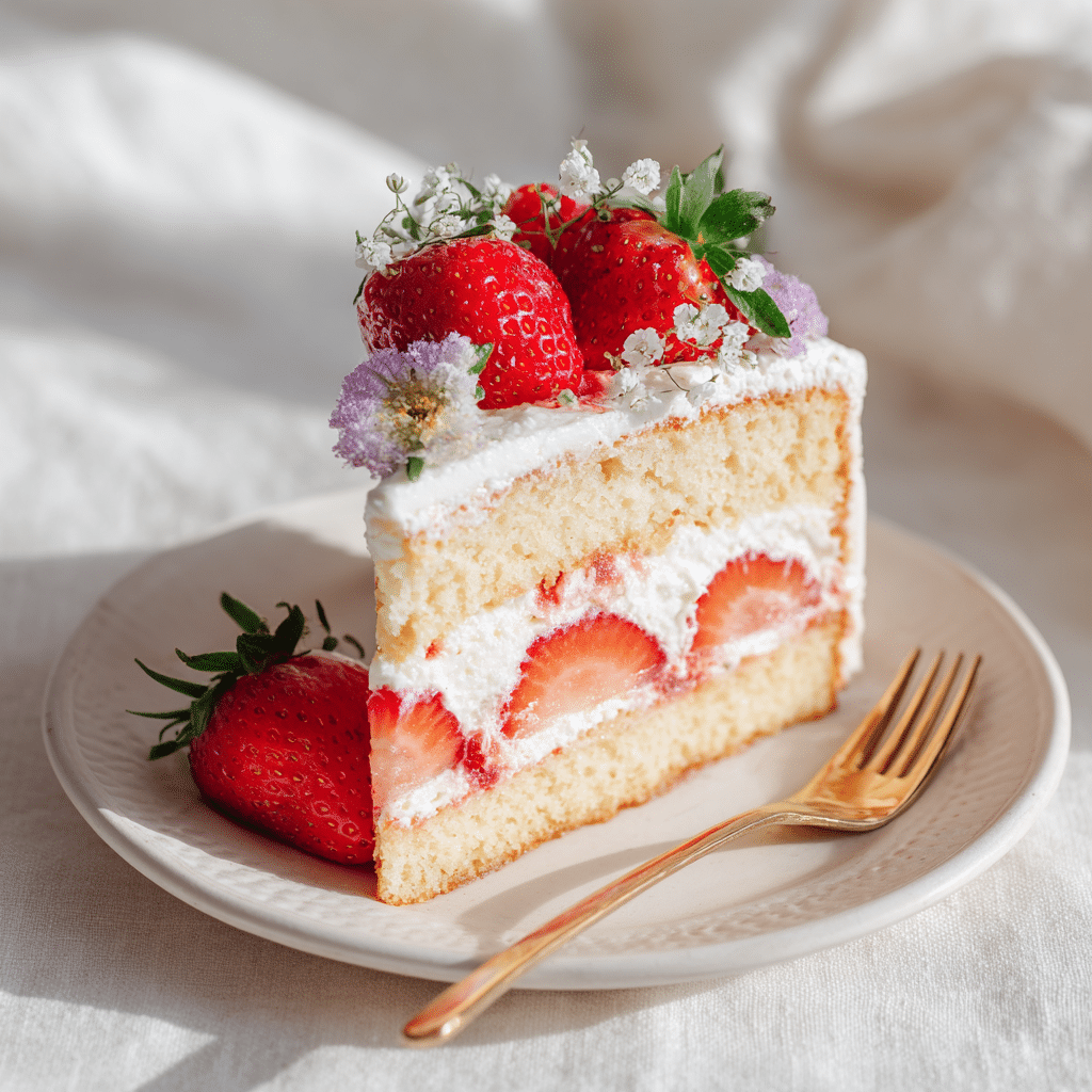 Strawberry Layer Dream Cake Recipe - Recipe Image