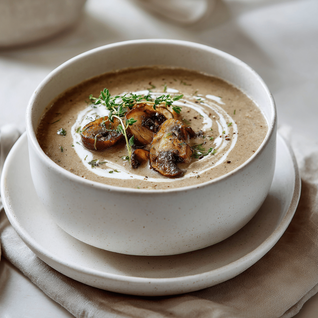 Vegan Mushroom Soup with Thyme Recipe - Recipe Image