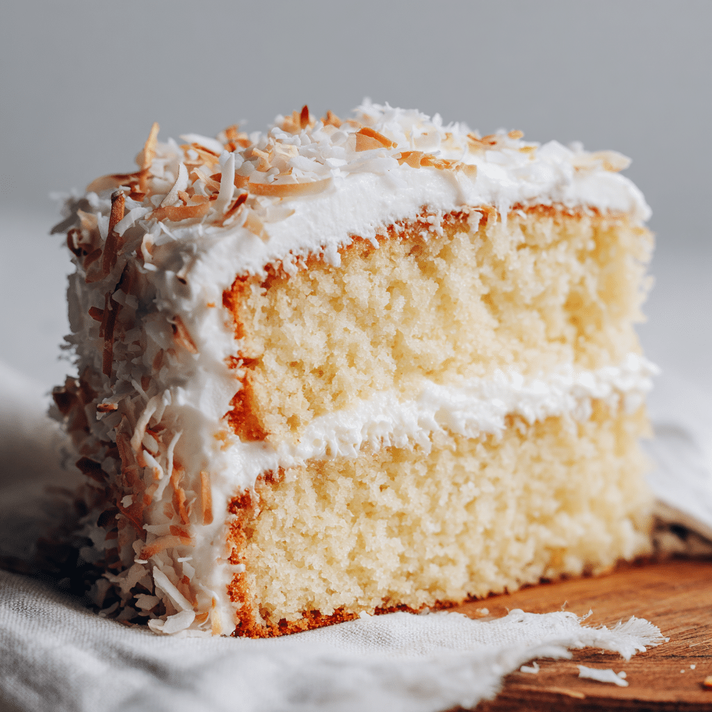 Vegan Lemon Coconut Cake Recipe - Recipe Image